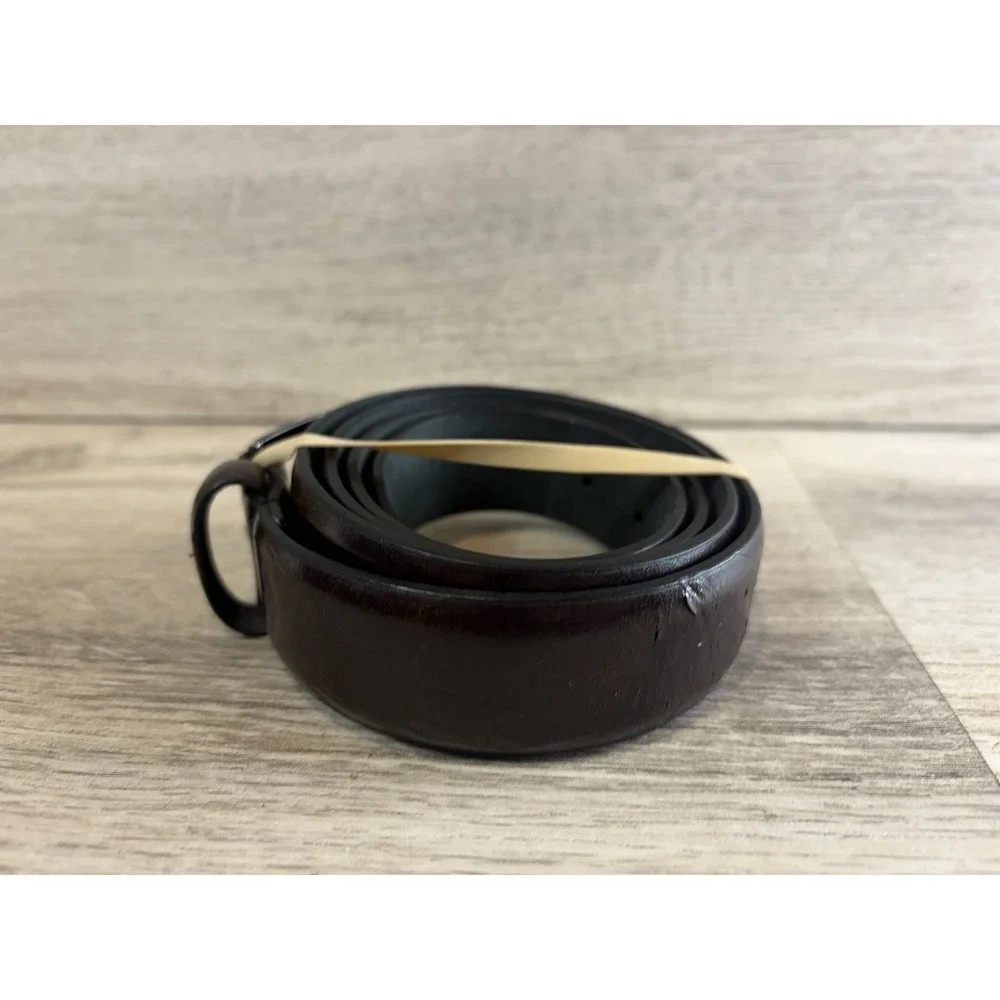 Dockers Brown Genuine Leather Dress Belt - Men's Size‎ 40/100 Buckle